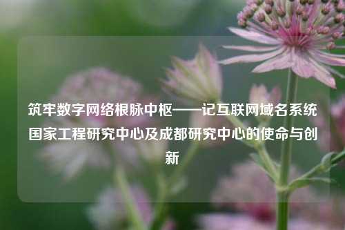 筑牢数字网络根脉中枢——记互联网域名系统国家工程研究中心及成都研究中心的使命与创新