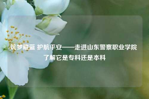 筑梦藏蓝 护航平安——走进山东警察职业学院 了解它是专科还是本科