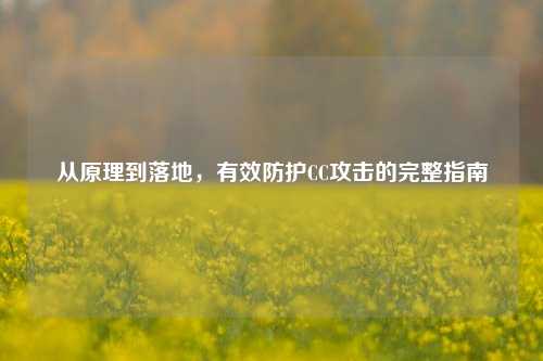 从原理到落地，有效防护CC攻击的完整指南