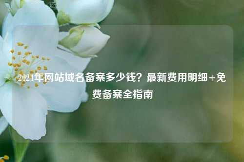 2024年网站域名备案多少钱？最新费用明细+免费备案全指南