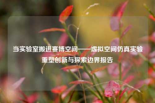 当实验室搬进赛博空间——虚拟空间仿真实验重塑创新与探索边界报告