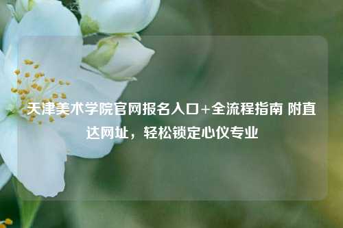 天津美术学院官网报名入口+全流程指南 附直达网址，轻松锁定心仪专业