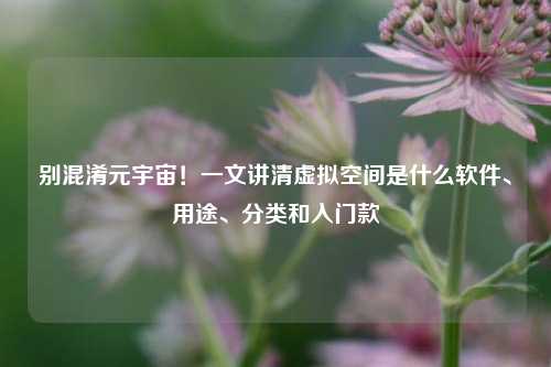 别混淆元宇宙!一文讲清虚拟空间是什么软件、用途、分类和入门款