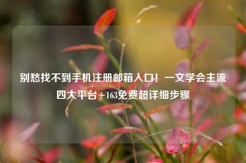 别愁找不到手机注册邮箱入口！一文学会主流四大平台+163免费超详细步骤