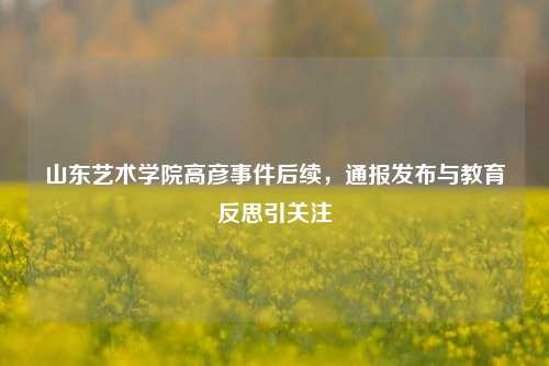 山东艺术学院高彦事件后续，通报发布与教育反思引关注