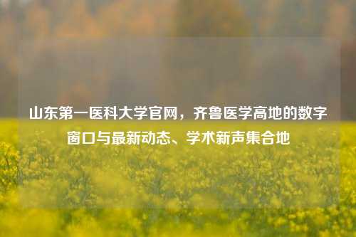 山东第一医科大学官网，齐鲁医学高地的数字窗口与最新动态、学术新声集合地