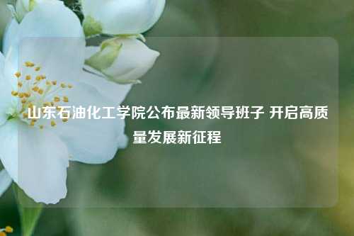 山东石油化工学院公布最新领导班子 开启高质量发展新征程