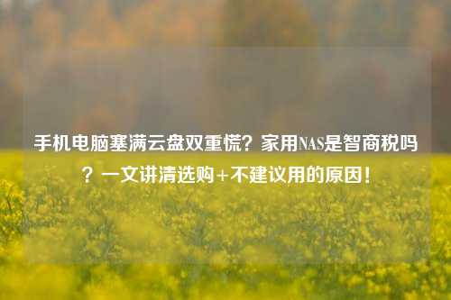 手机电脑塞满云盘双重慌？家用NAS是智商税吗？一文讲清选购+不建议用的原因！