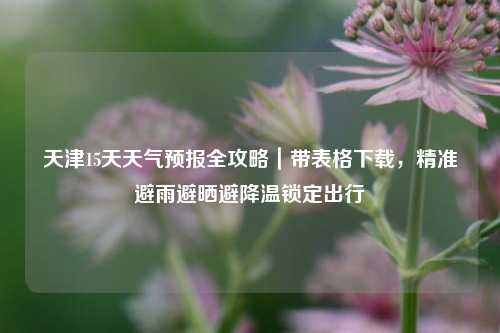 天津15天天气预报全攻略｜带表格下载，精准避雨避晒避降温锁定出行