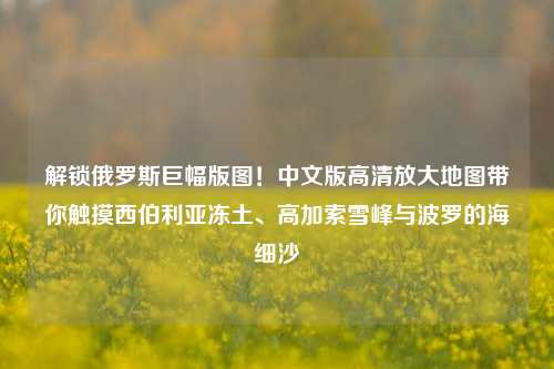 解锁俄罗斯巨幅版图!中文版高清放大地图带你触摸西伯利亚冻土、高加索雪峰与波罗的海细沙
