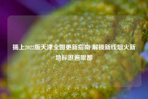 揣上2022版天津全图更新指南 解锁新线烟火新地标逛遍哏都