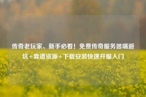 传奇老玩家、新手必看！免费传奇服务器端避坑+靠谱资源+下载安装快速开服入门