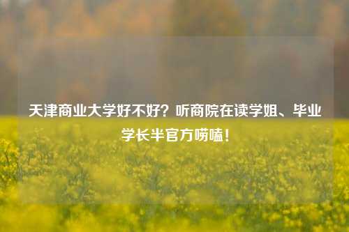 天津商业大学好不好？听商院在读学姐、毕业学长半官方唠嗑！