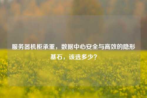服务器机柜承重,数据中心安全与高效的隐形基石,该选多少?