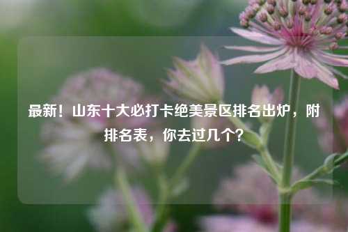 最新！山东十大必打卡绝美景区排名出炉，附排名表，你去过几个？