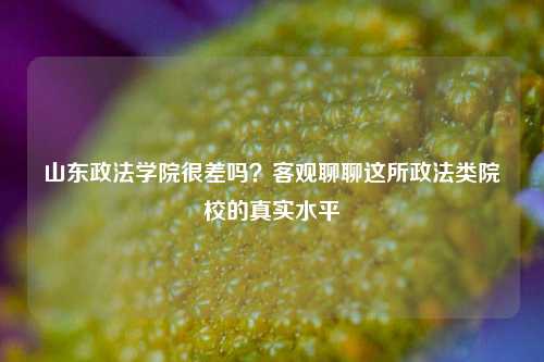 山东政法学院很差吗？客观聊聊这所政法类院校的真实水平