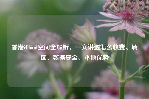香港iCloud空间全解析,一文讲透怎么收费、转区、数据安全、本地优势