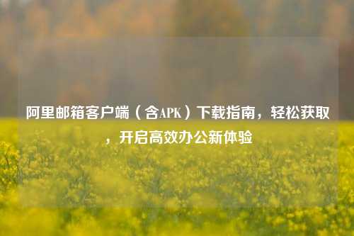 阿里邮箱客户端(含APK)下载指南,轻松获取,开启高效办公新体验