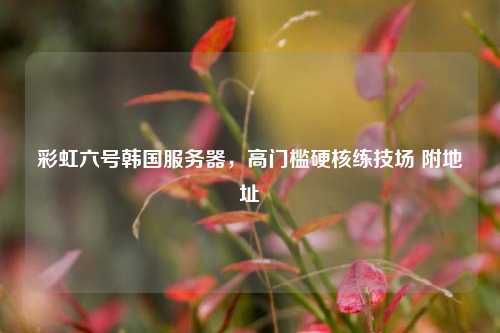 彩虹六号韩国服务器,高门槛硬核练技场 附地址