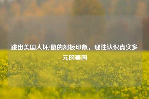 跳出美国人坏/傻的刻板印象,理性认识真实多元的美国