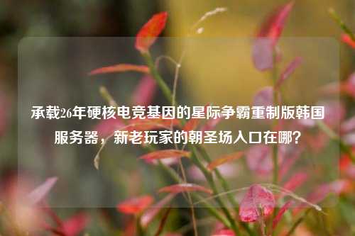 承载26年硬核电竞基因的星际争霸重制版韩国服务器,新老玩家的朝圣场入口在哪?
