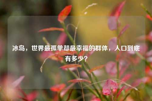 冰岛，世界最孤单却最幸福的群体，人口到底有多少？