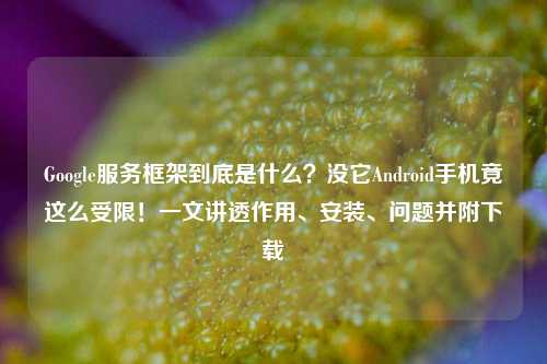 Google服务框架到底是什么?没它Android手机竟这么受限!一文讲透作用、安装、问题并附下载