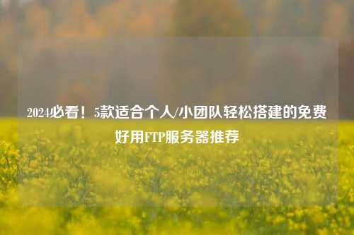 2024必看!5款适合个人/小团队轻松搭建的免费好用FTP服务器推荐