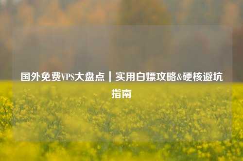 国外免费VPS大盘点｜实用白嫖攻略&硬核避坑指南