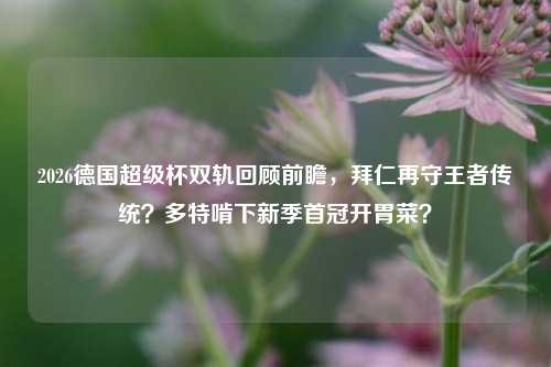 2026德国超级杯双轨回顾前瞻，拜仁再守王者传统？多特啃下新季首冠开胃菜？