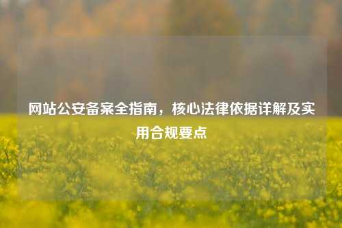 网站公安备案全指南，核心法律依据详解及实用合规要点