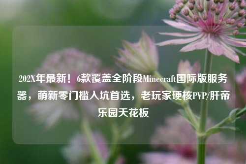 202X年最新！6款覆盖全阶段Minecraft国际版服务器，萌新零门槛入坑首选，老玩家硬核PVP/肝帝乐园天花板