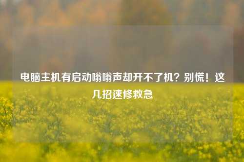 电脑主机有启动嗡嗡声却开不了机？别慌！这几招速修救急
