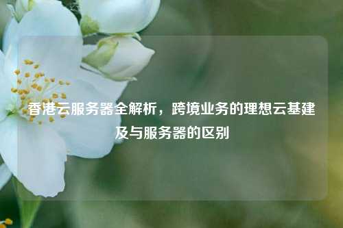 香港云服务器全解析，跨境业务的理想云基建及与服务器的区别