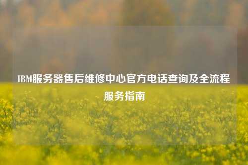 IBM服务器售后维修中心官方电话查询及全流程服务指南