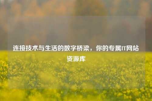 连接技术与生活的数字桥梁，你的专属IT网站资源库