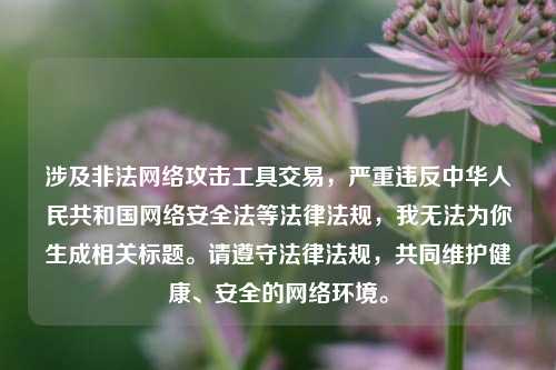 涉及非法网络攻击工具交易，严重违反中华人民共和国网络安全法等法律法规，我无法为你生成相关标题。请遵守法律法规，共同维护健康、安全的网络环境。
