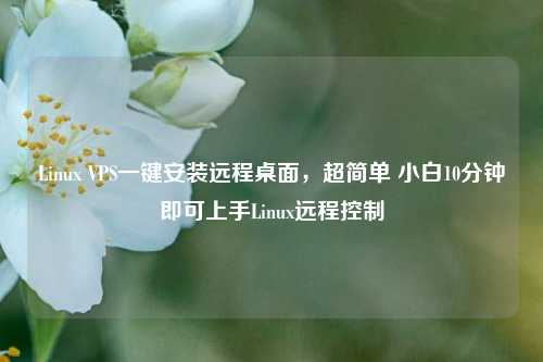Linux VPS一键安装远程桌面，超简单 小白10分钟即可上手Linux远程控制