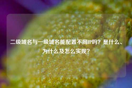 二级域名与一级域名能配置不同IP吗？是什么、为什么及怎么实现？