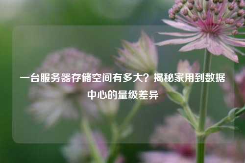 一台服务器存储空间有多大？揭秘家用到数据中心的量级差异