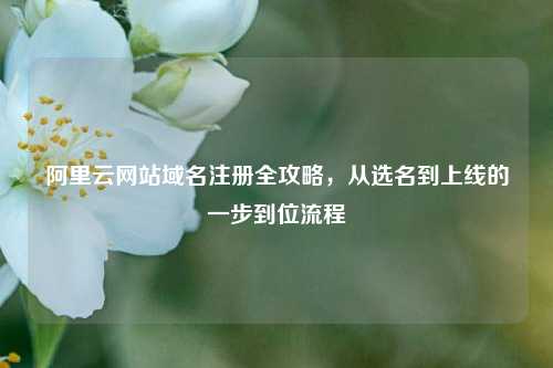 阿里云网站域名注册全攻略，从选名到上线的一步到位流程