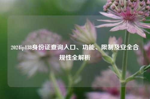 2024ip138身份证查询入口、功能、限制及安全合规性全解析