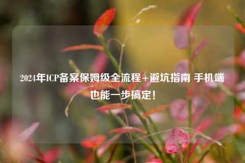 2024年ICP备案保姆级全流程+避坑指南 手机端也能一步搞定!