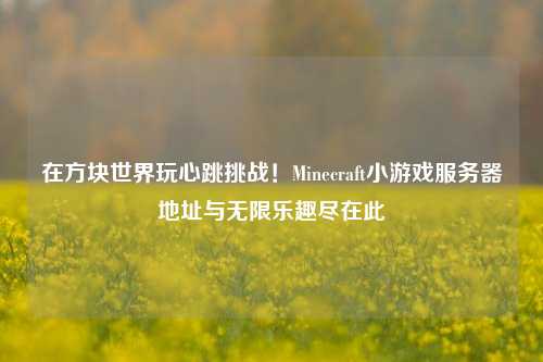 在方块世界玩心跳挑战!Minecraft小游戏服务器地址与无限乐趣尽在此