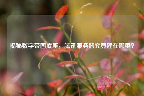 揭秘数字帝国底座,腾讯服务器究竟建在哪里?