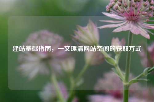 建站基础指南，一文理清网站空间的获取方式