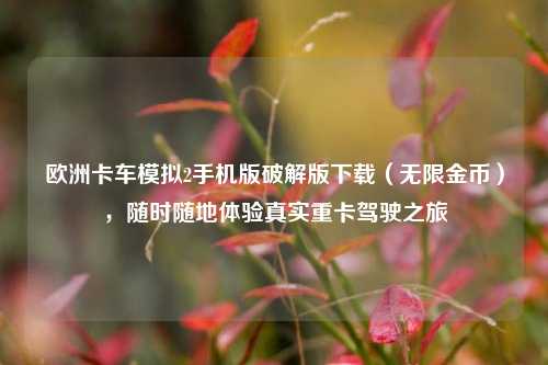 欧洲卡车模拟2手机版破解版下载（无限金币），随时随地体验真实重卡驾驶之旅