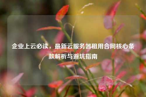 企业上云必读,最新云服务器租用合同核心条款解析与避坑指南