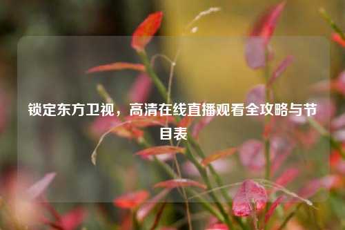 锁定东方卫视，高清在线直播观看全攻略与节目表