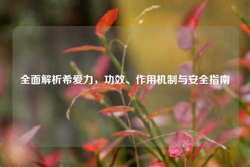 全面解析希爱力,功效、作用机制与安全指南